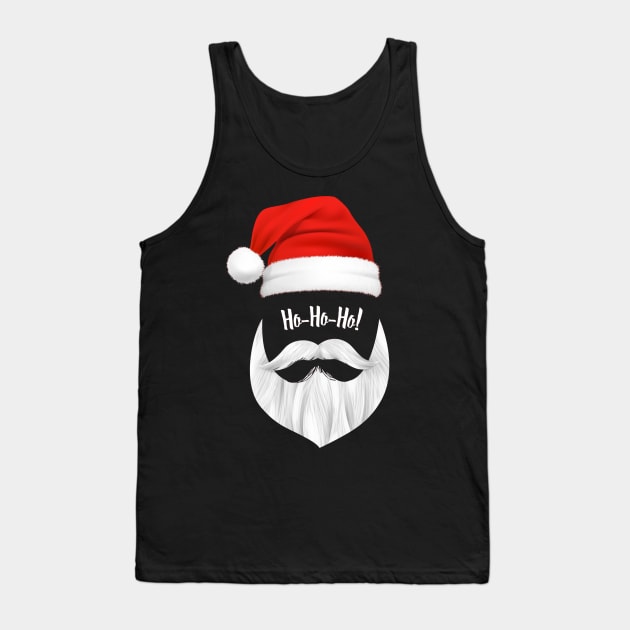 Santa Claus Christmas Mask, ho-ho-ho! Tank Top by stark.shop